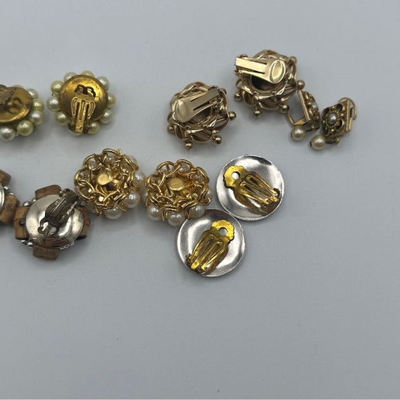 Vintage Lot Earrings Clip On Japan #425 - Picture 7 of 8